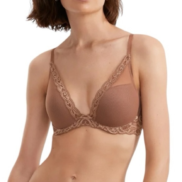 NEW! Natori feather bra color: cinnamon - Picture 1 of 6